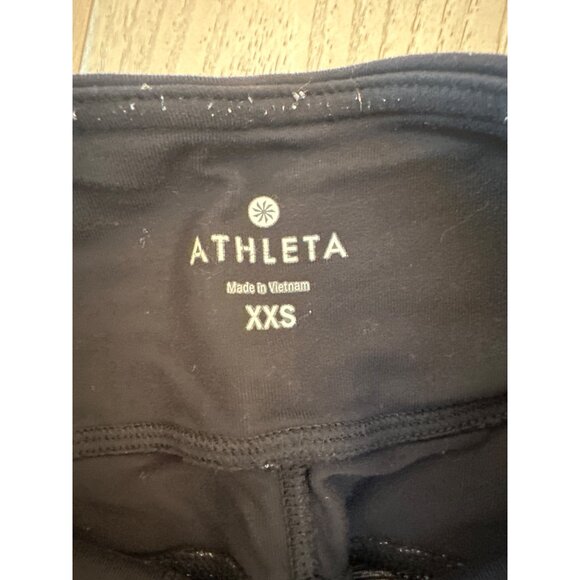 Athleta XXS Striped Leggings With Black Panels & High Waist - Picture 3 of 4